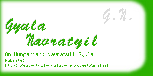 gyula navratyil business card